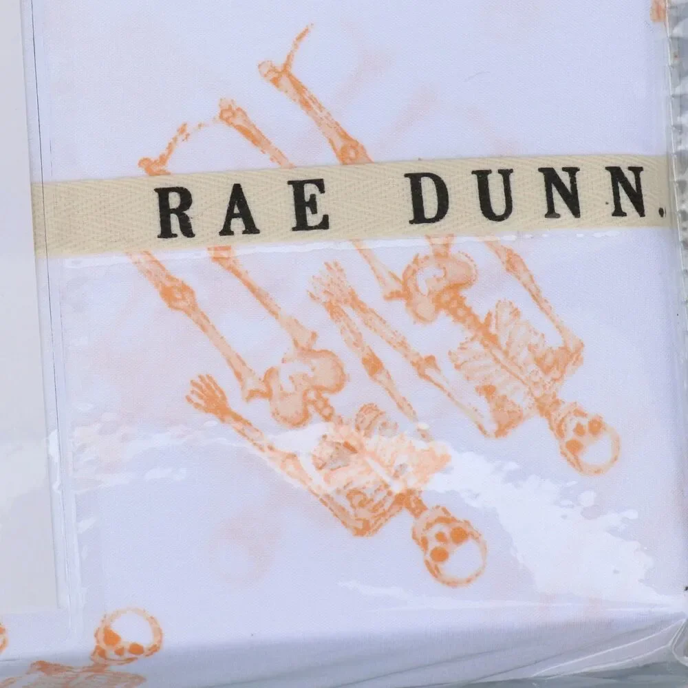 Rae Dunn Halloween Twin Sheet Set Skeletons